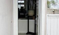 Secret Screen's hidden screen doors pull down from a small housing above eye level, leaving your doorway completely unobstructed and your front door fully visible
Secret Screen retractable screen doors install in 4 simple steps:
- only requires 4 wood