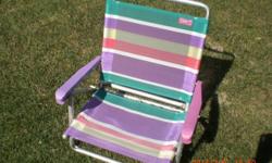 Rio Low Back Beach Chairs
For sale: 2 used Rio Beach Chairs at $20.00.. These are low back chairs easy to transport ? 8 inch seat height and the back is 21 inches high. Aluminum frames with mesh for seat and back. Made for Rio Beach Collection. Good