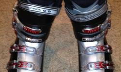 A pair of Salomon Performa Pulse Men's Ski Boots in excellent condition. Used for one ski trip out west and a couple times here on the east coast. You can tell by the soles which have no wear. The boots are great but they are too big for me. They were