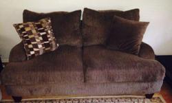 For Sale Chenille Monroe Sectional sofa with brand new seat cushions never used. Couch is in like new condition. Was $2,269 at Raymour and Flanagan on sale right now for $2,149 (can look on their website to verify) I am asking $1,200. or best offer. Pick
