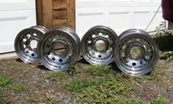 For sale a set of 4 used Chrome Wheels for any 1986-1995 Toyota 4runner or pickup. They also fit some T100's. If unsure, check with your local dealer for fit. They are 15"X8" and were last on my 1993 4X4 pickup and a 1987 4runner before that. My present