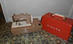 This is a vintage collectible; from 50's.
In working order.
Box available.
A working electric sewing machine for a child.
Comes with carrying case