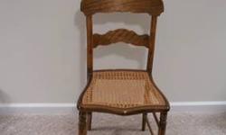 For offering is a recently recaned and refinished cane chair in excellent condition. Chair would be a great addition to any living room or family room, or for use at a desk.
Please direct all purchase offers or inquiries to (315)-668-7632 between the