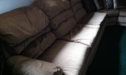 Five piece sectional with full size sleeper pull out. Excellent condition, non-smoking, pet-free household. Willing to deliver if local. Please contact between 9am-9pm.
