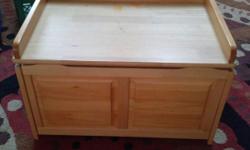 MOVING, EVERYTHING MUST GO!! SOLID OAK WOOD TOY BOX, GOOD CONDITION, HIGH QUALITY AND STURDY! May Need Refinishing, Priced To SELL!! Only $30.00. Cash Only and Pick Up at my Lindenhurst, Long Island home.