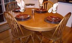 INCLUDES:
1 42" Round Solid Wood Pedestal Dining Table
1 18" Rectangular Extension Leaf
4 Windsor Chairs
FEATURES:
Dining tables symbolize far more than just a place to eat. It is also a place of fellowship and bonding, where friends and family gather to