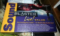 Four (4)
Sound Blaster Live! Value
Environmental Audio --- Creative Model SB4670
Hollywood-quality audio re-creation with an unheard of -120dB noise floor
E-mu's most powerful audio processor with 1000+ MIPS and 8 point interpolation
Environmental audio