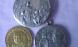 Please leave your telephone number in your response, appointments made by phone only. Item sold are deleted promptly, no need to ask if they are still available. Thanks
COMMEMORATIVE MEDALLIONS: SORRY the photos are not wonderful, but the best I could do