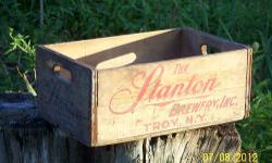 For sale is a beer crate in excellent condition from the Stanton Brewery Co. in Troy, NY. This would make a great piece for any "man cave," game room, bar, restaurant, or kitchen.
Asking price is $20. Buyer must pay CASH at time of purchase.
Please direct