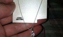 New, never been worn Sterling Silver Cubic Zirconia Necklace. $20.00 OBO
This ad was posted with the eBay Classifieds mobile app.