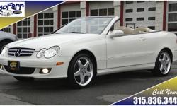 One look at this stunning CLK 350 Cabriolet shows you that you have found an amazing automobile. This CLK is equipped with everything that you will need in a four season luxury car including heated seats, heated mirrors, adaptive xenon lights with