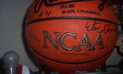 all the players on this historic team have signed it........the NCAA is done in gold and the ball has final four on it....it is not the small ball
carol 315-299-4051