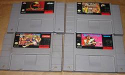 USA SHIPS FREE!
For sale is a lot of four (4) vintage SUPER NINTENDO SNS GAME CARTRIDGES from 1991.
You will receive:
* 1 - Mortal Kombat
* 1 - Super WrestleMania
* 1 - Street Fighter II Turbo
* 1 - First Samurai
Used, but not abused, they have a lot of