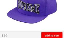100% AUTHENTIC SUPREME HAT WORN ONCE BRAND NEW WITHOUT TAGS