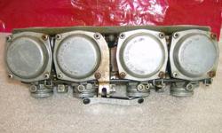 Mikuni Carburetors off of 1980 Suzuki GS850 motorcycle.
These came off of a running bike. They have been stored inside for a year.
Very clean. All parts operate as they should. Ready to go.
Shipping available.
Trades considered.
$275.00
315-691-2133