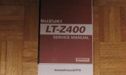 Covers 2003-2008 LT-Z400 Part # 99500-43064-01E
FREE domestic USA delivery via US Postal Service
FLAT RATE FEE for all non-US orders will be sent using Air Mail Parcel Post, duty free gift status, 7-10 business days for delivery; Please add $12us to ship