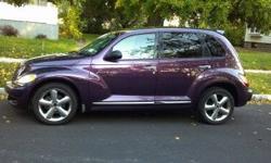2004 PT CRUISER GT
2.4L TURBO
AUTOMATIC
SPORT TRONIC
TOP ON THE LINE MODEL ALL OPTIONS
NEW TIRES
COLOR: PLUM
MILEAGE: 110K
CHROME WHEELS
DISK CHANGER
MOONROOF
SPOILER
LEATHER INTERIOR
POWER EVERYTHING
KEYLESS ENTRY
RUNS AND DRIVES GREAT. FULL SERVICE