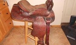 Used 15" Brahma Brand Tex Tan trail saddle. In great shape- $250.
3 used split ear headstalls- $10 ea. Brand new par of 7' long leather split reins w/ slobber straps- $15... 4 prs of size small sport boots used only once $20 a pair ( will fit 14h horse) .