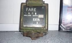 IF YOU ARE STILL READING THIS AD THEN IS STILL AVAILABLE.
TAXI CAB METER WITH HACK LISCENSE BADGE FROM NYC, IN WORKING CONDITION
YOU CAN MOVE THE HANDLE DOWN AND IT RUNS THE NUMBERS AWESOME METER
LAST TAG IN 6/1936, COMES WITH HACK DRIVER BADGE LOOKING