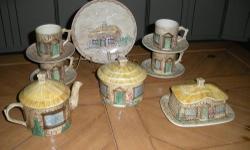 Tea Set "Croft Cottage" Crown Windsor 11 Pieces