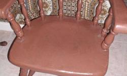 THINK THIS IS A MAPLE KITHCEN CHAIR ADDED AND REPAINTED.
HAVE 8 OF THESE BUY THEM ALL FOR $1100.00
(OBO)