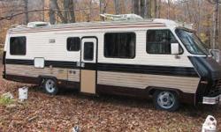 1983 Titan-Champion Chevy P-30 Class A Motorhome. Good condition. 27 feet. 427 cu in motor that has been tuned and runs great, on board onan generator, good tires, and new batteries. 60,800 miles. Plumbing is good, sinks, shower, and toilet all work.
