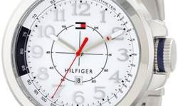 Upgrade to style and sophistication with this elegant Tommy Hilfiger watch. Boasting a formidable mix of superior materials and style, this timepiece makes an ideal accessory for any affair. The sleek, subtle design instills this watch with an