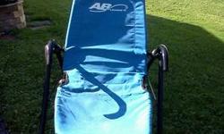 Like new Tony Little Ab lounge chair. Hardly used, the foam padding on the arm handles are torn off a little but it does not affect it's use at all. Located in Chenango Forks NY. Will meet in a public place to drop off. Could possibly ship, buyer pays all