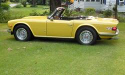 OWN A PIECE OF BRITISH SPORTS CAR HISTORY! 1973 Triumph TR6 Roadster Convertible. Only 135,000 original miles. 2500cc inline 6 cylinder motor w/4 speed transmission.
I have owned this beauty some 17+ years and am the 3rd owner. Car's in very nice