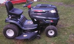 troy built mower 46 inch cut with hydrostatic transmission almost brand new less than 75 hours on it runs great also I will throw in the tow behind trailer I got from harbor freight less than 2 months ago this is a must sell. you can call 7 days a week
