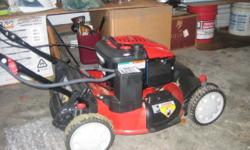 troybilt electric start lawn mower- brigs and straton engine- self propelled. purchased last summer- used twice due to health issues.