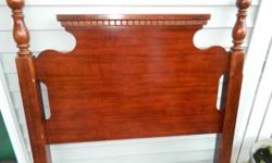 I am selling a twin bed headboard. It is an older model (I'm not sure if it qualifies for an "antique" label). It's a good solid piece of furniture. There are a couple minor marks/imperfections to be expected from something this old, but it's still in