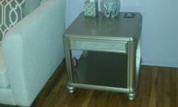 Two tables; $120 for one table.
Storage drawer.
Pecan finish on wood.
Custom cut glass top included.
Excellent condition!