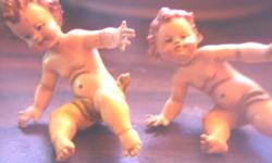 Two miniature baby dolls marked made in Italy about 3 inches long
Made of a sort of semi hard material and defiantly old collector?s items
I will sell only as a pair. I estimate there value to be about $150 for the pair.
I will leave the price open to the