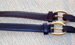 Two Women's Belts
Size: Small
One Black & One Brown
Gold Buckle with Five Hole Closure
New and Never Worn
