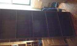 Used Brown Wood Bookcase in very good condition. Some light scuffing on the shelves, otherwise in very nice condition. It measures 75" high x 33" wide x 13" deep. Only the bookcase, nothing on the shelves is included!
Call Brenda between noon and 7 PM for