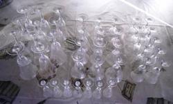 OK, Here are 40 Elegant pieces of Real old Antique STEMWARE, these are OLD & I THINK they are CRYSTAL, I can not find any markings on them & I don`t know for SURE, (I do know that they break very easy as I have broke a 12 of them over the years.) OK