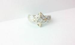 VINTAGE 2 TONE DIAMOND RING!! WHITE TAG SALE!! %50 OFF!!!
14K Two Tone Vintage Ring Size 8
.25Ct Round/Princess Cut Stones
2.6Dwt 14K gold
Suggested retail price : $700.00
Our Price : $350.00
This is only one of many pieces of jewelry we have for sale.