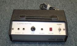 Vintage Solid State Reverb unit. Year unknown, probably 1970's. Perfect working order, sounds pretty good. 1/4" cable end has been replaced.
For more info please call us at 315-782-3604.