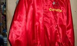 VINTAGE RED SATIN CHEVROLET CORVETTE JACKET XL
Pre-owned: this jacket has been used or worn previously no rips or holes, or stains
pick up in somers .
Payment: Paypal or cash at pick up