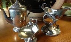 Just in time for the holidays, we're selling three silver-plated items that look beautiful and festive on any table, especially around the holidays. All these items belonged to my grandmother, who passed away in 1983. Included is a vintage silver-plated