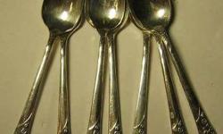 1&2. Vintage "COMMUNITY" silver plate flatware: 7 tea spoon with "Evening Star" pattern (1953) in NEW condition - $40 for set.
2&3. Big serve spoon, L=8.75", marked: "WmRodgersMFG.Co.Extra plate"- $6.