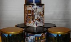 VINTAGE SUPPORT YOUR SCOUTS TRAILS END COOKIE OR POPCORN CAN
WRAPPED IN THREE SCENIC PHOTOS OF WESTERN US PARKS THIS FLAWLESS REMINDER OF OUR GREAT COUNTRY AND IT YOUTH IS A GREAT NOSTALGIC CONVERSATION PIECE.
COMPLETE WITH LID (EMPTY..NO CONTENTS)
IN