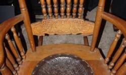 Wooden Rocking Chair $350.00 OBO
One spindle is broken and can be repaired if desired.
Otherwise, seems in good condition. Seat looks like leather.
Do not know age or origin. Sold as is.
Free Rx Discount Card.
NO PURCHASE NECESSARY.
Up to 85% savings on