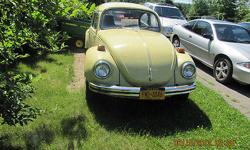 Condition: Used
Exterior color: Yellow
Interior color: Black
Transmission: Automatic
Fule type: Gasoline
Engine: 4
Drivetrain: auto
Vehicle title: Clear
DESCRIPTION:
this is a 1971 volkswagon supper beetle in good condition garage kept little work needed