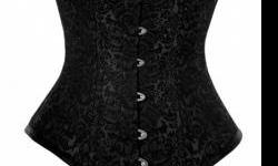 Waist Training Sky Blue Brocade Overbust Corset Reduces waistline by up to 4 inches, and flattens the tummy. 16inches from top to bottom of front steel busk. Steel boning and busk, back lacing, fully lined using Organic Cotton . Product Details Corsets