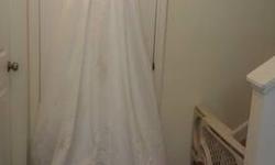 Beautiful white wedding dress for sale. Size 8, never altered. Gorgeous lace up back & long train. From a pet & smoke free home. $50
Pick up is in Adams Center, please check out my other items