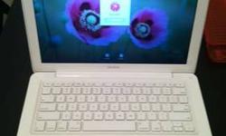 I have a white unibody Macbook for sale. It has a 2.26 GHz processor and 2 GB of memory, with 256 GB of storage space. It is running on the latest Mountain Lion Software. It works fine and has little cosmetic issue as it's been in a Speck shell for the