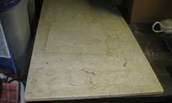 This is a piece of marble that's 41" long by 22" wide by 1" thick. It was a table top that my grandparents had, but we sold the bottom and the person didn't want the top, so here it is!
Great for a table top, shelf bench or whatever you want to use it