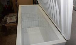 1996 White Westinghouse 23 Cu. Ft. Chest Freezer, Original owner. Works fine and looks good. Very clean, no dents or chips, very quiet running. Too large for our needs now.